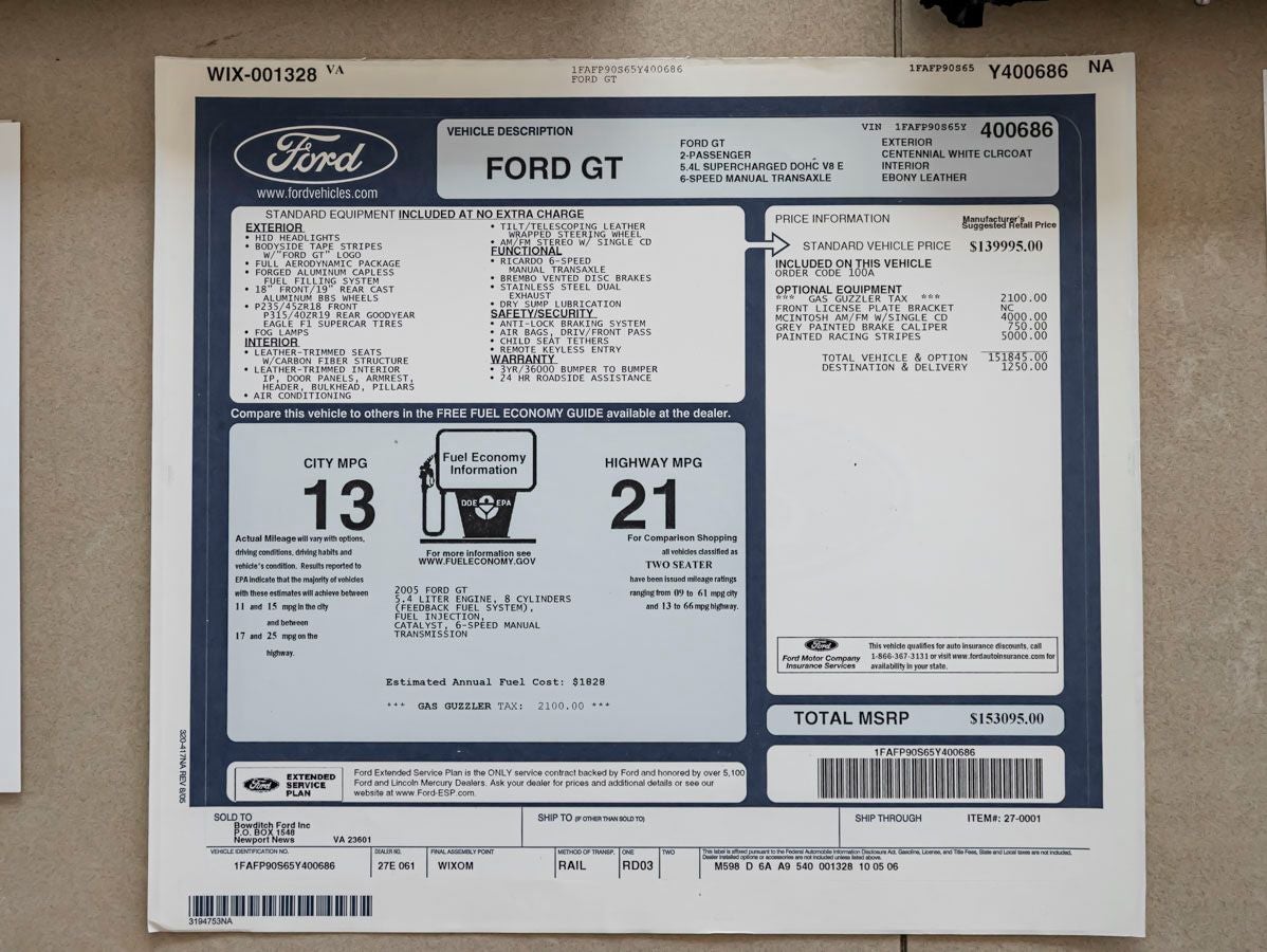2005 Ford GT Base