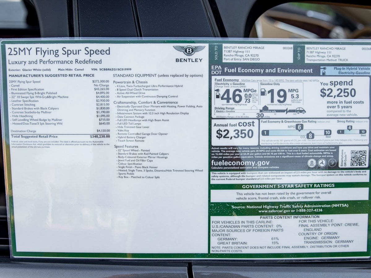 2025 Bentley Flying Spur Speed First Edition